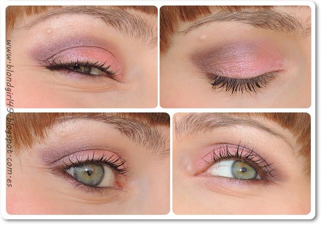 Look de maquillaje en tonos rosados