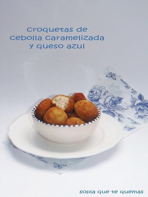 CROQUETAS DE CEBOLLA CARAMELIZADA Y QUESO AZUL