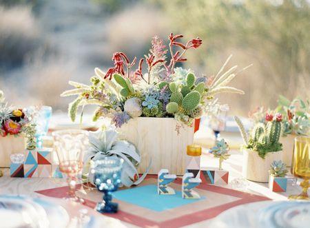 Una boda de estilo navajo, color y aires indios