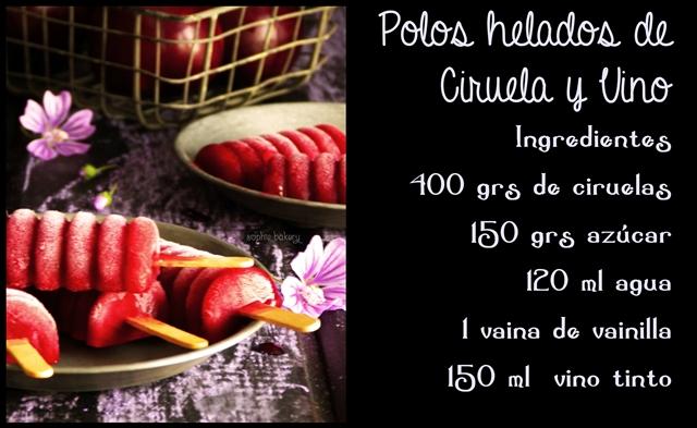 ICE POPS: Polos helados de Ciruela & Vino