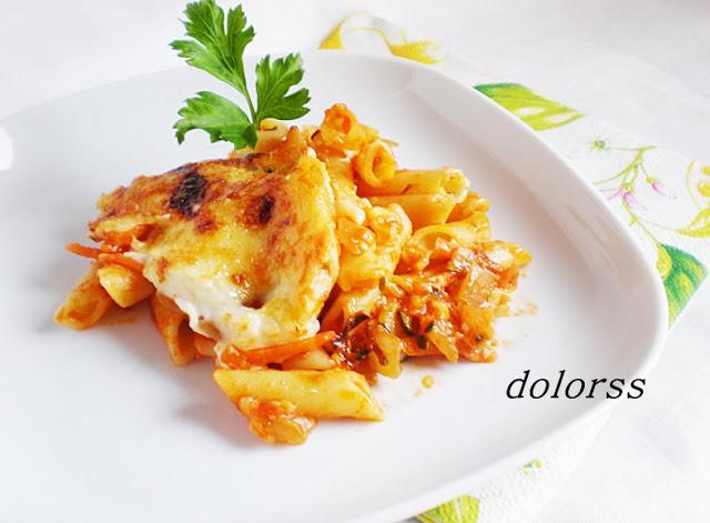Macarrones gratinados a las 3 verduras
