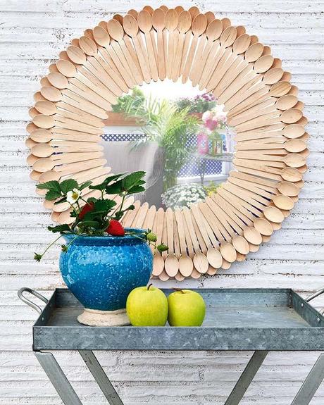 DIY- marco de espejo cucharas DIY- marco de espejo cucharas, manualidades