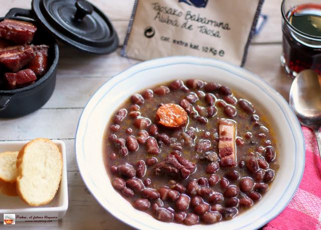 Receta de alubias de Tolosa con chorizo, tocino y lacón
