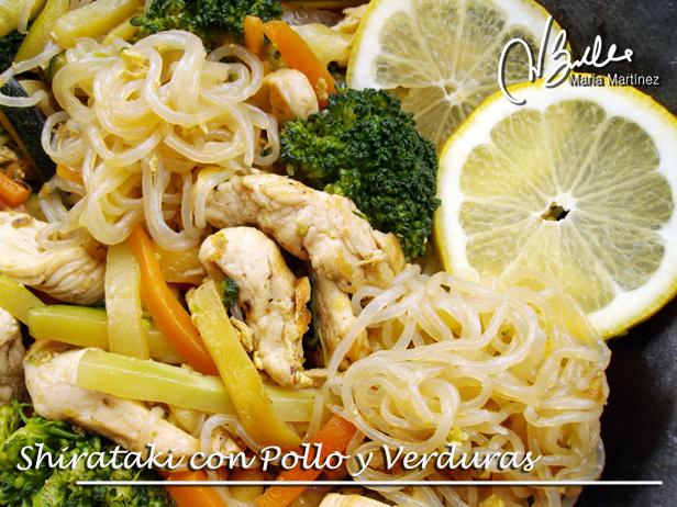 Shirataki Dukan con Pollo y Verduras