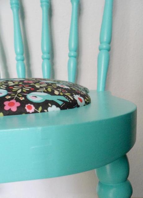 ANTES Y DESPUÉS: UNA SILLA TURQUESA ANTES Y DESPUÉS: UNA SILLA TURQUESA