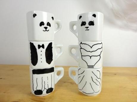 Regalo para novios de juego de tazas personalizadas Regalos originales y baratos para bodas DIY