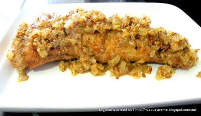 Solomillo de cerdo a la mostaza
