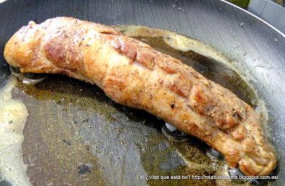 Solomillo de cerdo a la mostaza