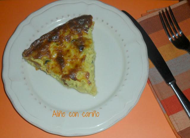 QUICHE DE PUERROS Y MEJILLONES