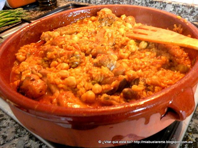 Arroz meloso con conejo