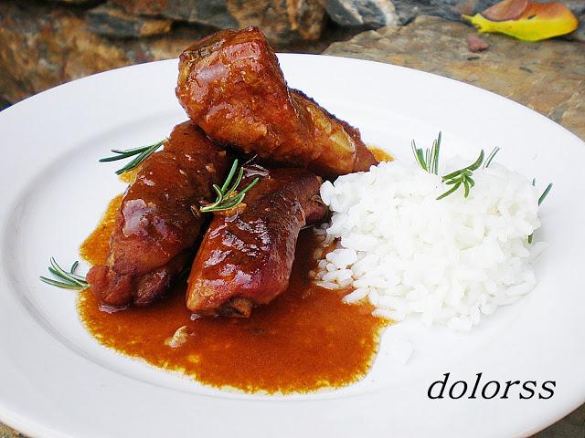 Costillas de cerdo adobadas al horno