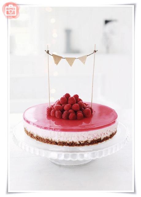 foto del dia tarta de queso con frambuesa