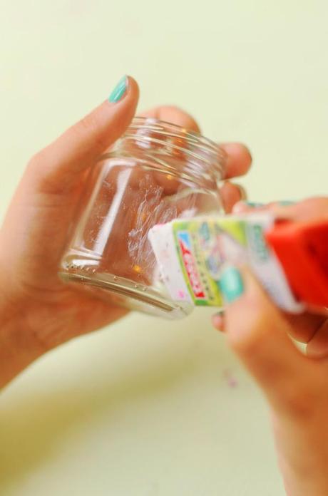 GLITTER! DIY: portavelas + purpurina