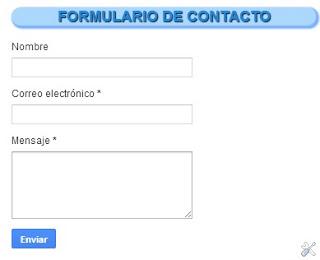 Formulario de contacto para Blogger