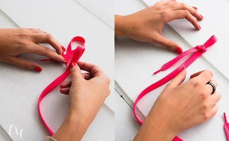 Cómo hacer pulseras con cordones, primer paso cómo hacer pulseras