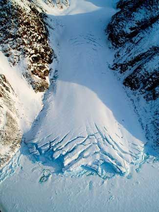 capa de hielo en Devon Island, Canadá