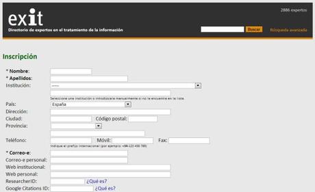 Inscripción Directorio Exit