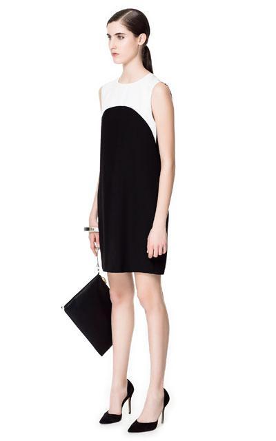 Looks low cost para comuniones 2013...(y un poco de middle cost) Imagen 2 de VESTIDO COMBINADO de Zara
