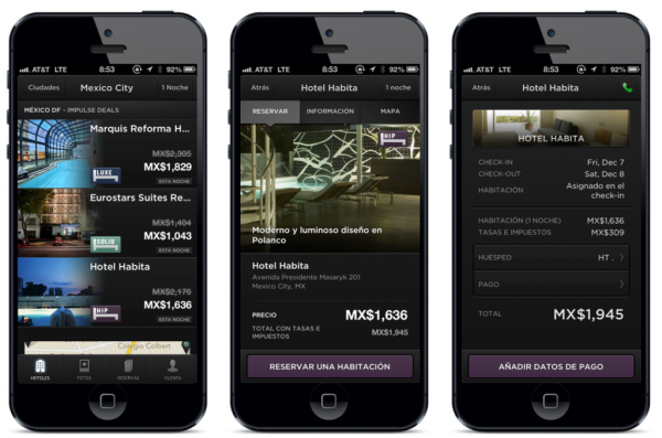 App HotelTonight, habitaciones de último minuto.