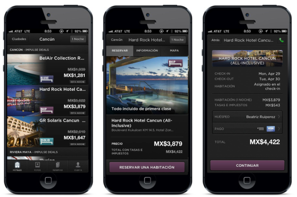 App HotelTonight, habitaciones de último minuto.