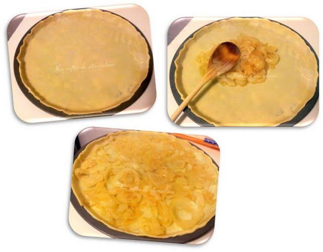 Tartaleta de cebolla caramelizada y queso de tetilla con nueces