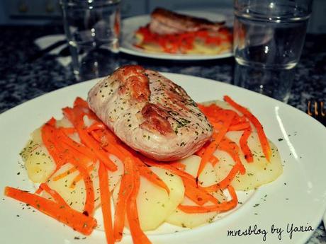 Solomillo de cerdo al papillote Solomillo de cerdo al papillote