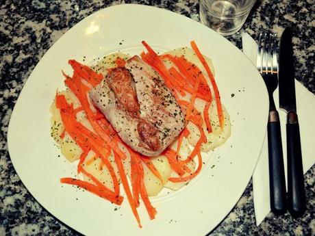 Solomillo de cerdo al papillote Solomillo de cerdo al papillote