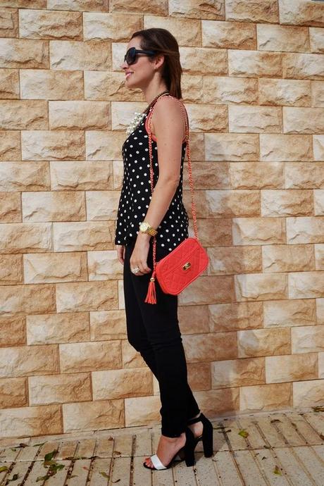 Coral and Dots
