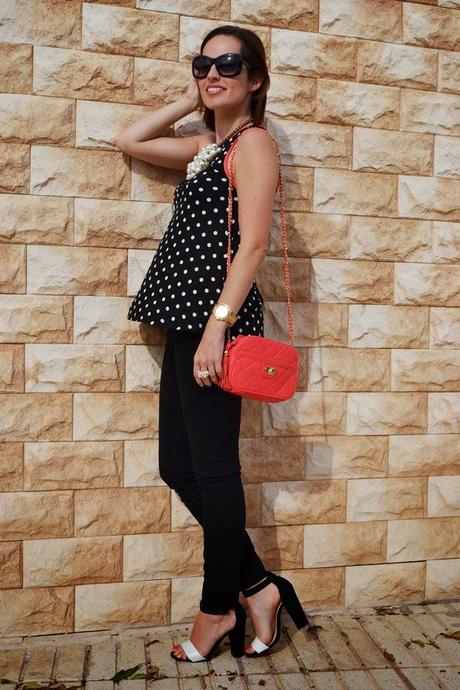 Coral and Dots