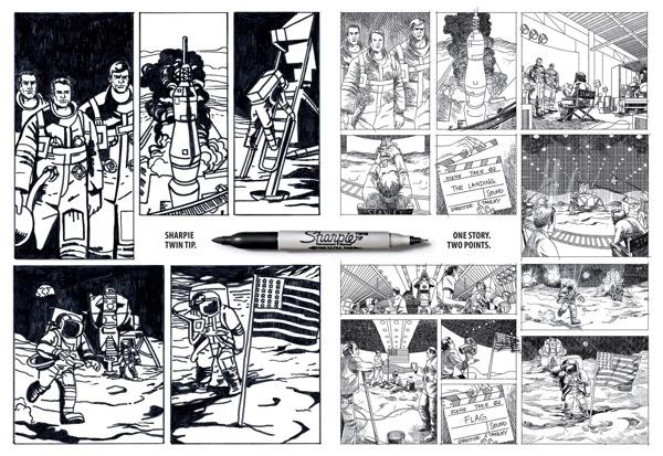 Sharpie Moon Black 58x40