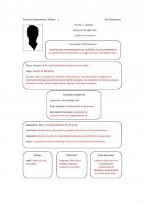 Plantilla de cv combinado 01 212x300 3 formas de presentación del currículum vitae: Currículum Combinado