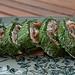 Rollo de espinacas con salmón