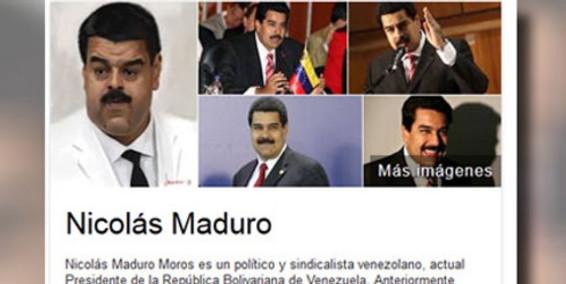 Google retira la imagen que deformaba el
rostro de Nicolás Maduro