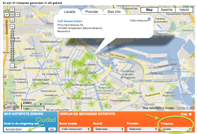 Encontrar redes WIFI disponibles en Holanda