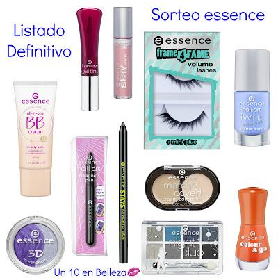 Listado Definitivo Sorteo Novedades de essence