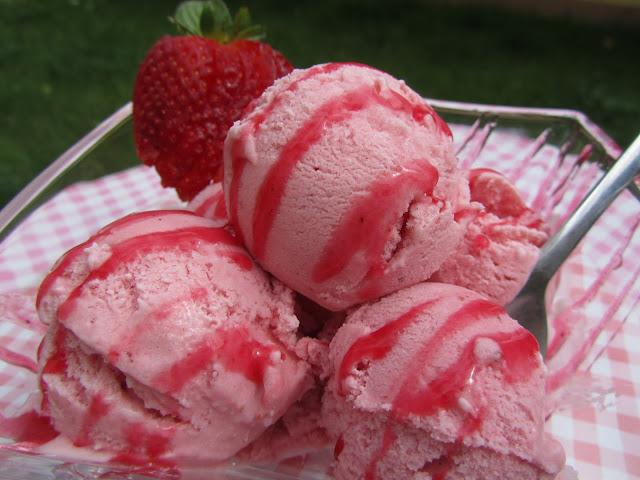 Helado de fresa