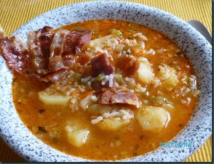 patatas con tocineta,racion copia