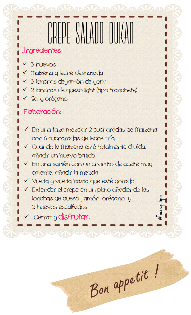 Crepe Salado Dukan {desde fase crucero}