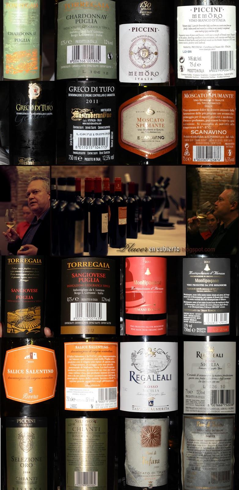 Cata de vinos italianos. El placer por el deber