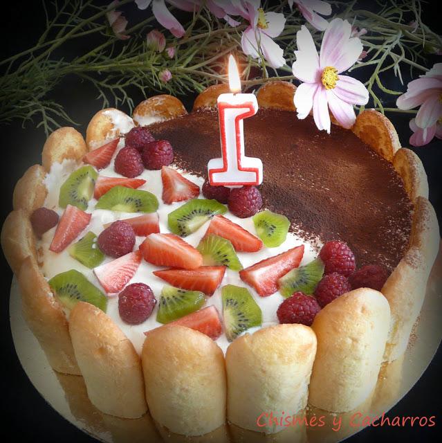 Tarta de Obleas con Crema de Tiramisú, 1º Aniversario de Desafío en la Cocina