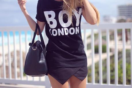 MIRROR MIRROR Zara skort black blogger Mónica Sors