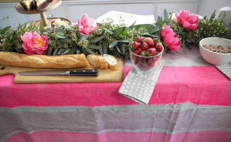 fiesta de primavera mesa de merienda