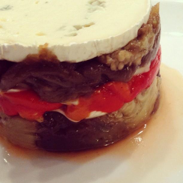 RECETA: timbal de escalibada- RECIPE: roasted red pepper and eggplant drum
