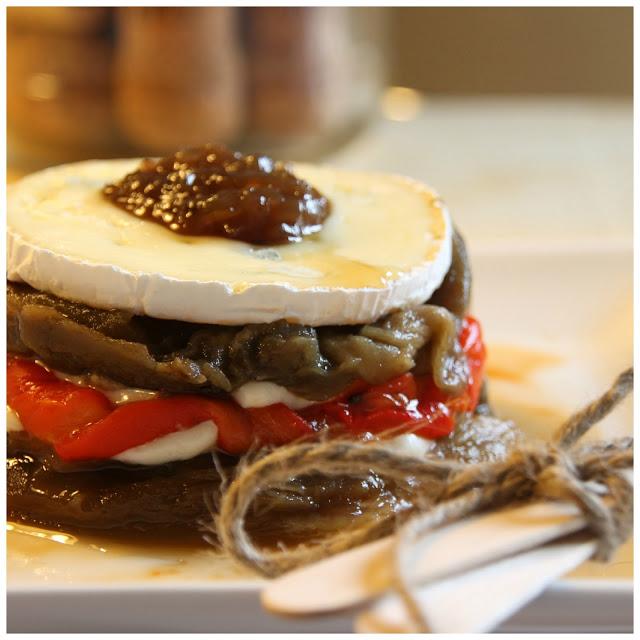 RECETA: timbal de escalibada- RECIPE: roasted red pepper and eggplant drum