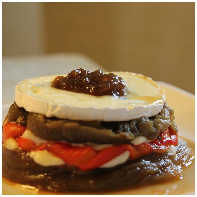 RECETA: timbal de escalibada- RECIPE: roasted red pepper and eggplant drum