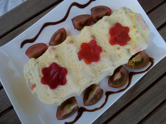 Pastel de rape y gambones en microondas