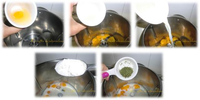 Pastel de rape y gambones en microondas