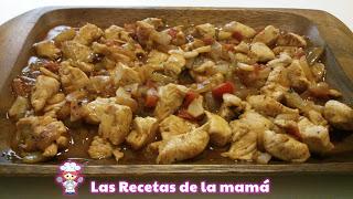 Pollo con salsa picante