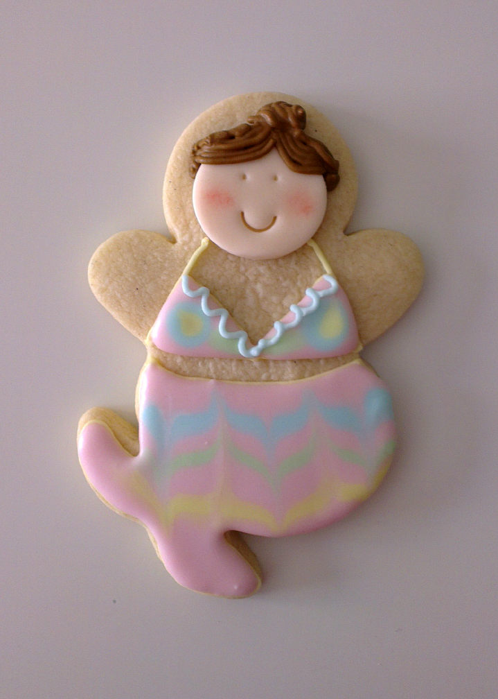 ♥ Galletas decoradas niñas y sirenas. Challenge yourself: Wet on wet