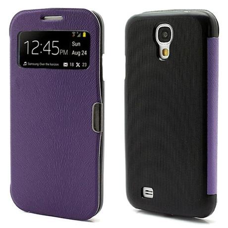 Funda de cuero para el Galaxy S4 en estilo de S-View Cover Flip funda para Galaxy S4